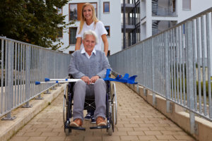 elder in a wheelchair